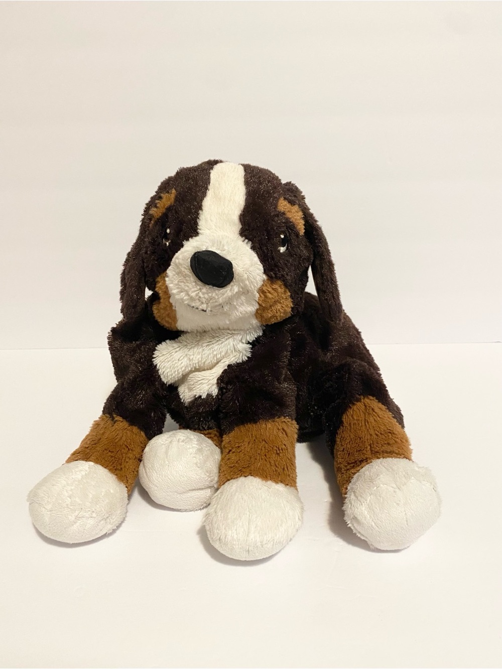 IKEA Stuffed Plush Puppy Dog Hoppig Brown White Bernese Mountain Bernard 14”